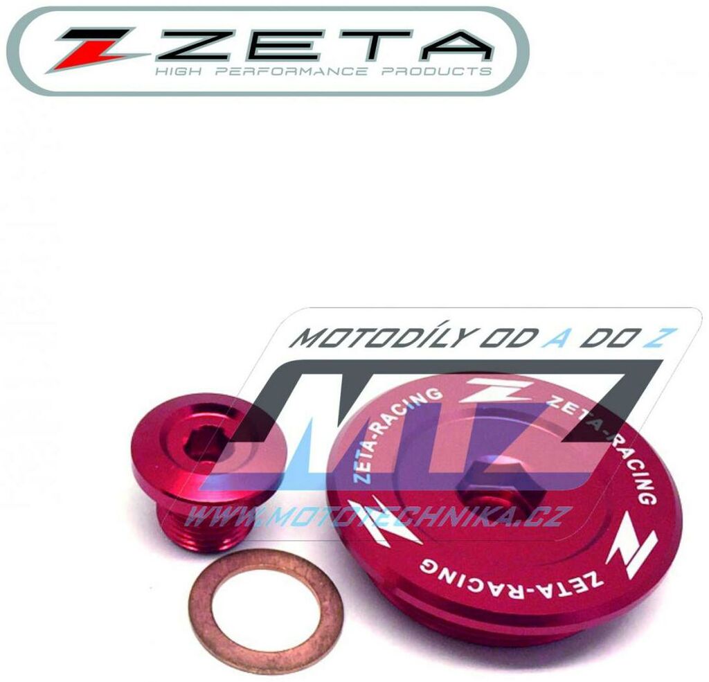 Obrázek produktu Zátky motoru - ZETA ZE89-1350 - Suzuki DRZ400R+DRZ400S+DRZ400SM / 00-19 - červené ZE891350