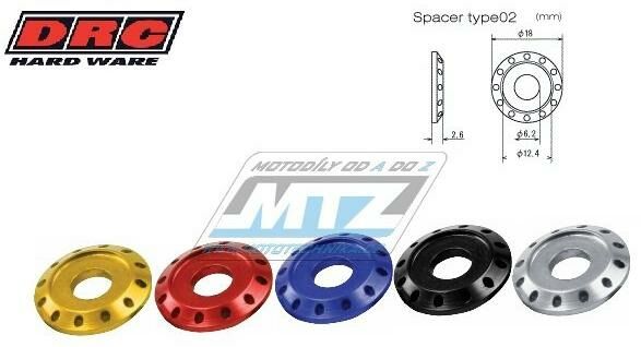 Obrázek produktu Podložka Alu ¤6 - DRC Aluminum Spacer Type02 (M6 18mm) - DRC D58-57-244 - titan DF5857244