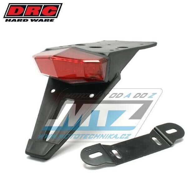 Obrázek produktu Zadní světlo LED Edge2 12V červené s držákem SPZ + osvětlením SPZ (bílé barvy) - DRC MOTOLED EDGE-2 TAIL LIGHT HOLDER PLASTIC UNIVERSAL - DRC D45-14-001 DF4514001