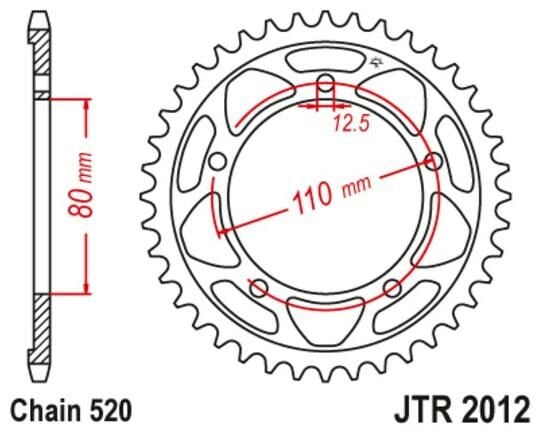 Obrázek produktu Řetězová rozeta JT JTR 2012-42 42 zubů, 520
