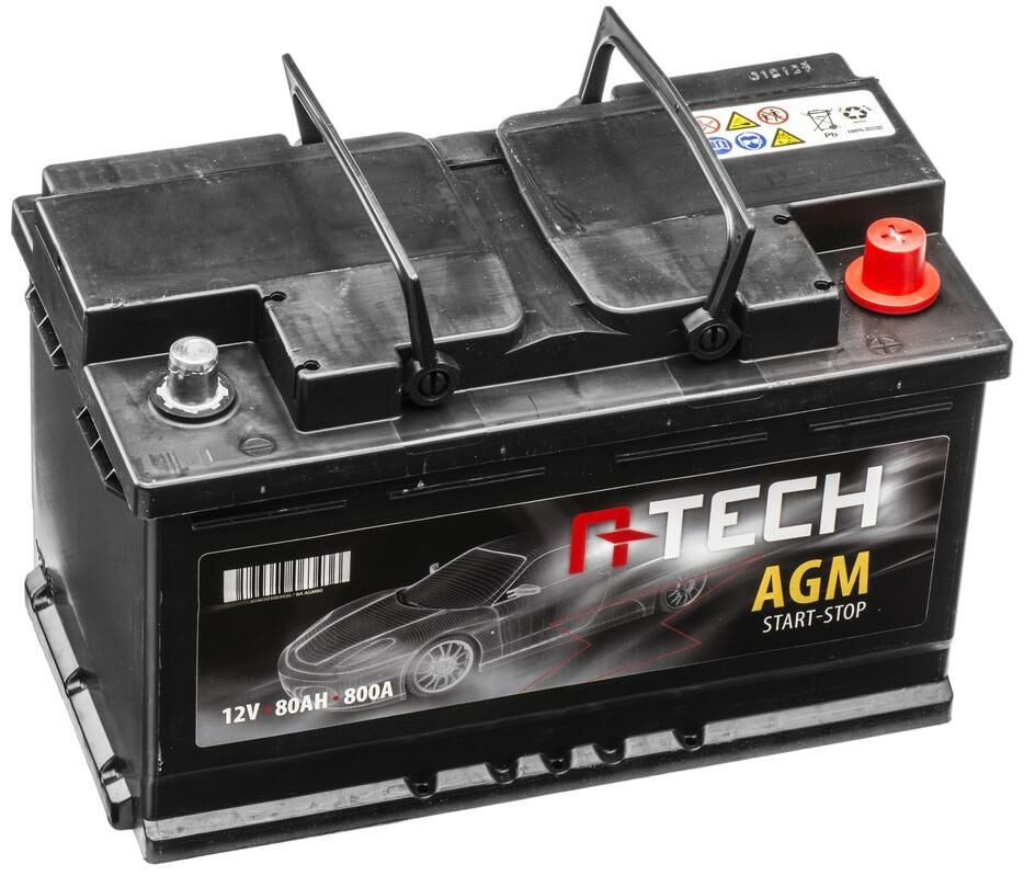 Obrázek produktu 80Ah AGM baterie START-STOP, 800A, pravá A-TECH AGM 315x175x190 58002