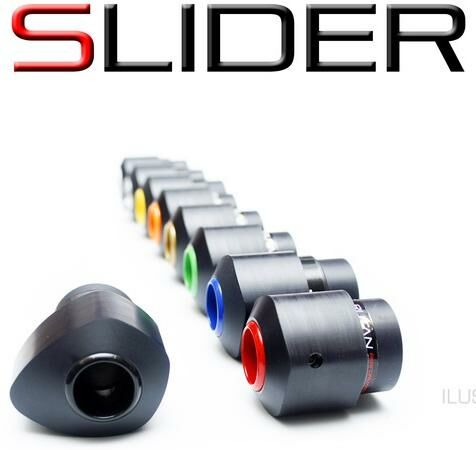 Obrázek produktu hlavice na rám SLIDER s kroužky - pár (červená), RUTAN PERFORMANCE SL-SET-R