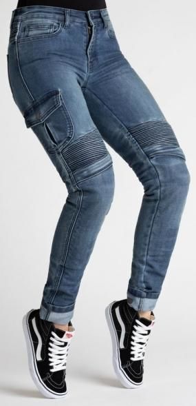 Obrázek produktu Dámské moto kalhoty BROGER OHIO jeans washed blue MCF_13141