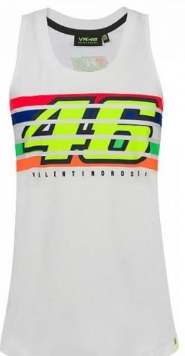 Obrázek produktu Dámské tílko Valentino Rossi VR46 STRIPES bílé 352606 MCF_12447
