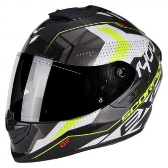 Obrázek produktu Moto přilba SCORPION EXO-1400 AIR TRIKA bílo/černo/neonově žlutá MCF_10163