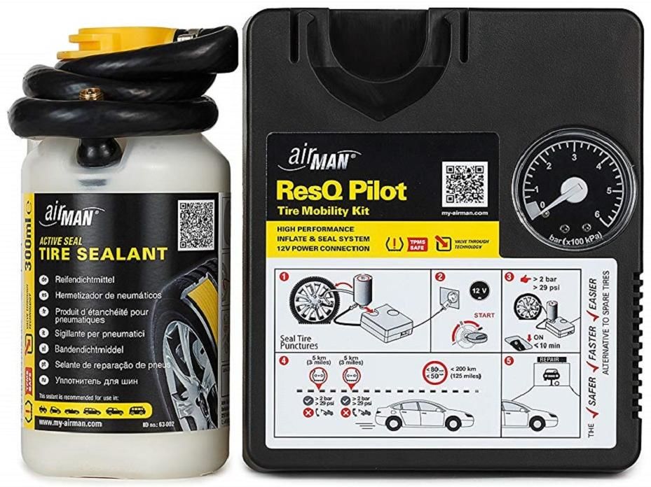 Obrázek produktu AirMan ResQ Pilot 12V Compressor + 300 ml Tire Sealant - Tire Mobility KIT 71-047