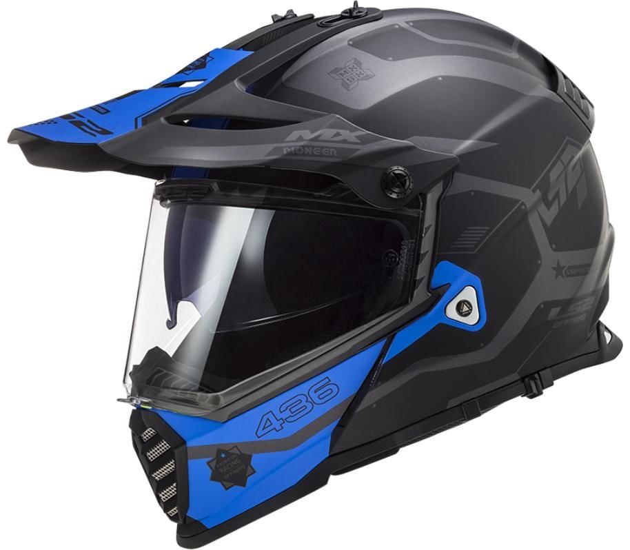 Obrázek produktu LS2 MX436 PIONEER EVO COBRA MATT BLACK BLUE XS 404362927