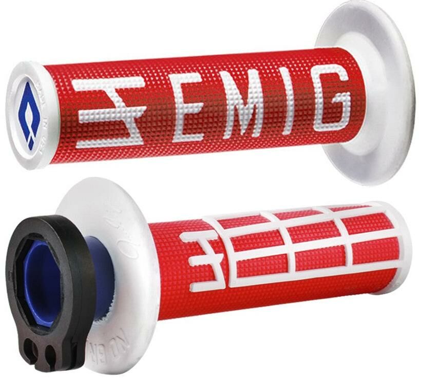Obrázek produktu ODI GRIPS MX Lock-on v2 EMIG 4-Stroke Red/White (H34EMRW) H34EMRW