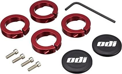Obrázek produktu ODI GRIPS Set Lock Jaw Clamps w/Snap Caps - Red (D70LJR) D70LJR