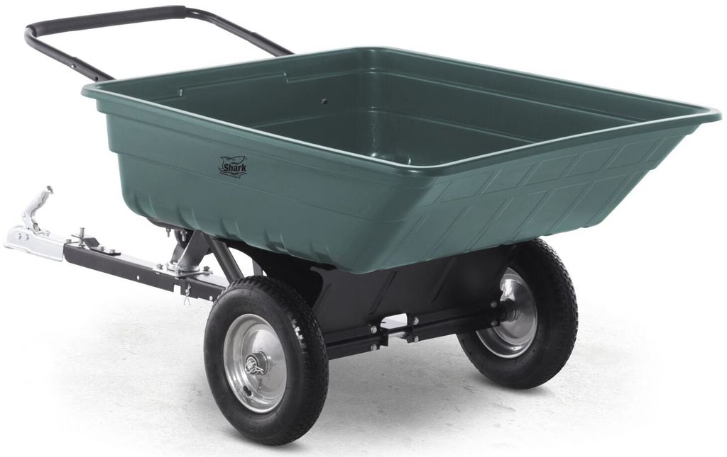 Obrázek produktu SHARK GARDEN 150 vozík za čtyřkolku, zahradní traktůrek, s adpatérem na tažné, zelený 800-SE1W-GN