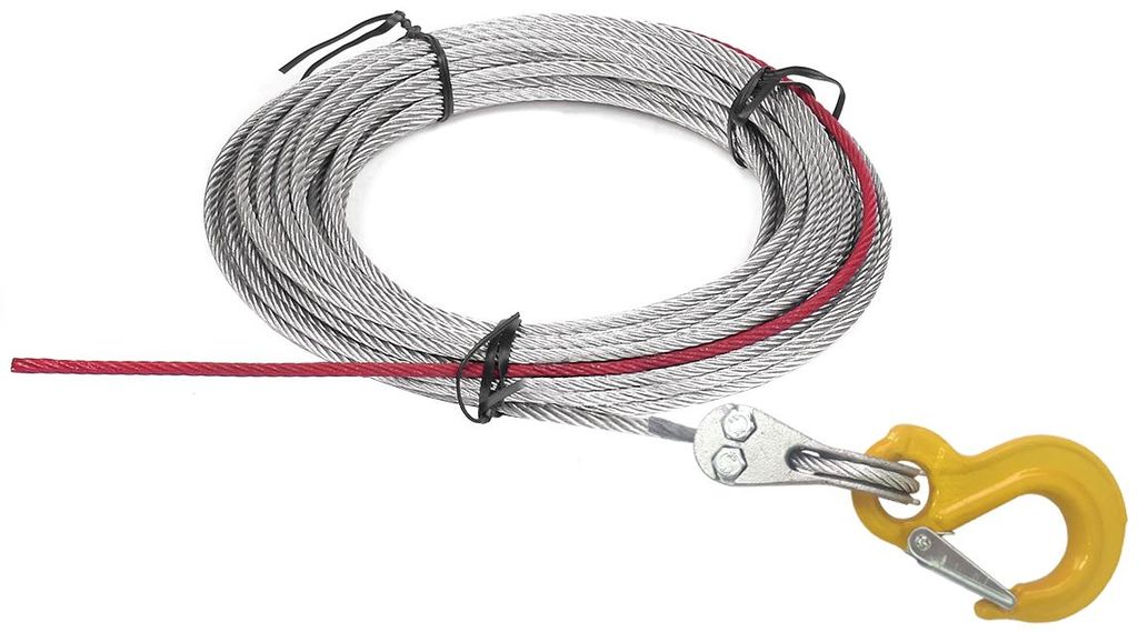 Obrázek produktu Wire rope with stopper & hook 4.8mm x 15.2m for Cub 3 881954