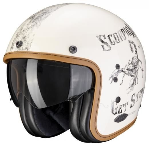 Obrázek produktu Moto přilba SCORPION BELFAST PIQUE krémovo/černá MCF_14870