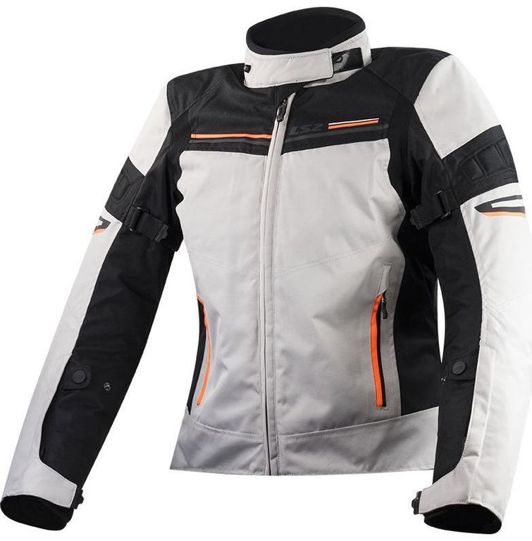 Obrázek produktu LS2 SHADOW LADY JACKET LIGHT GREY BLACK ORANGE 64070W0008-MASTER