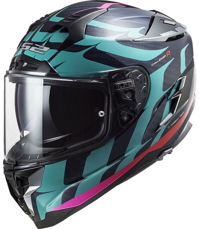 Obrázek produktu LS2 FF327 CHALLENGER CT2 FLAMES BLUE CARBON RED 103277531-MASTER