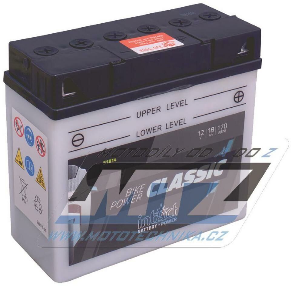 Obrázek produktu Baterie (akumulátor motocyklový) 51814 (12V-19Ah) (51814) B-51814