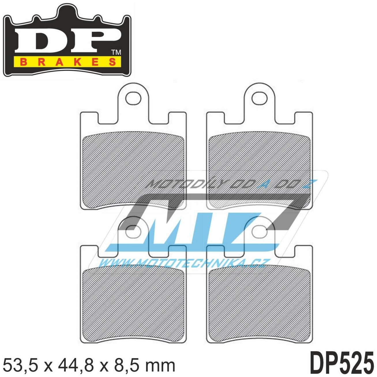 Obrázek produktu Destičky brzdové DP525 - DP BRAKES směs Premium Sinter OEM (dp525) DP525