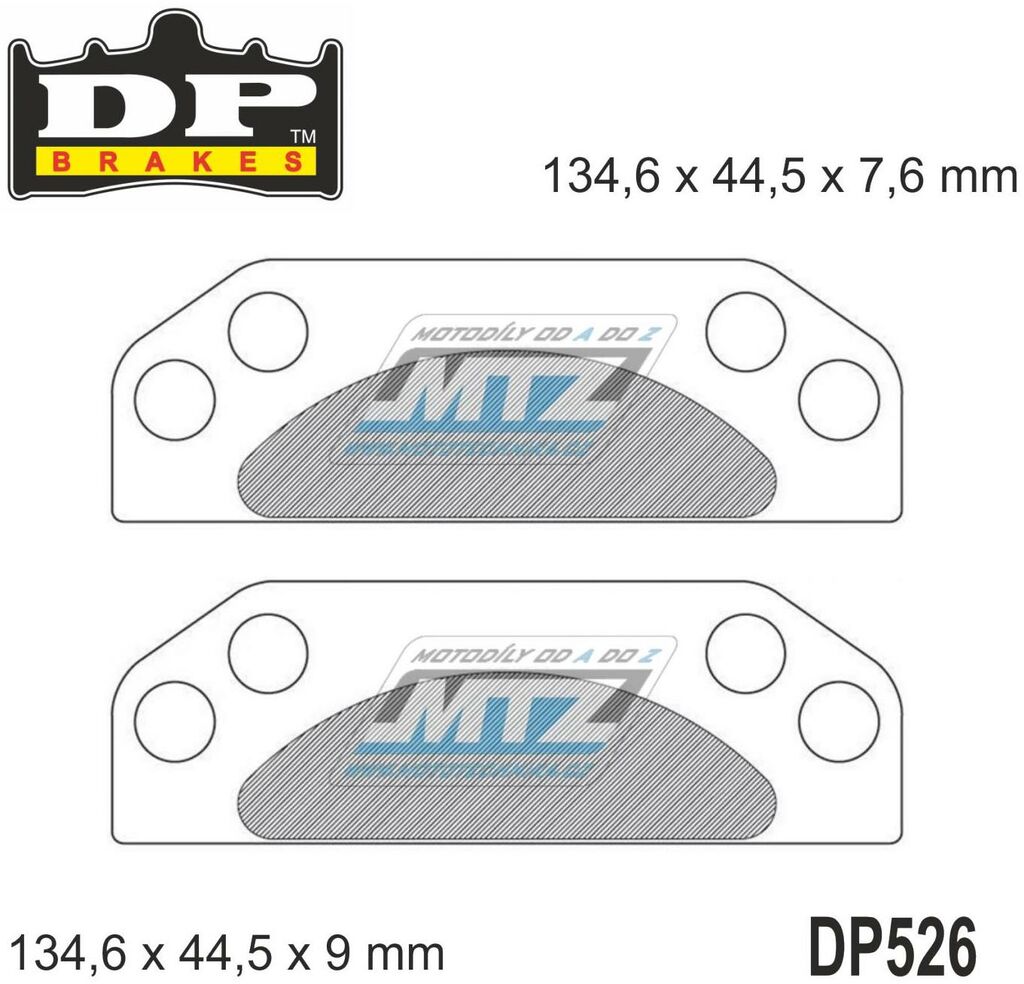 Obrázek produktu BRZDOVÉ DESTIČKY POLARIS DP526 DP526