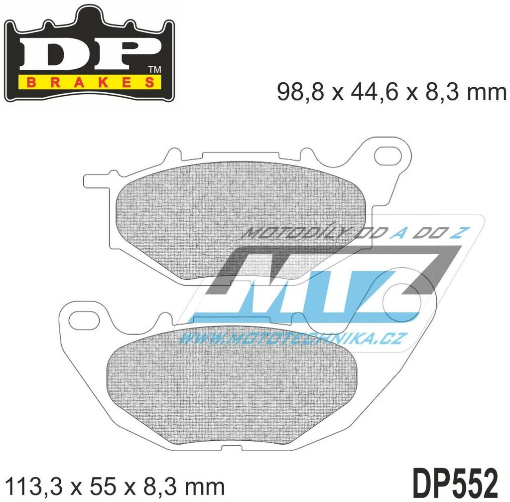 Obrázek produktu Destičky brzdové DP552-SDP DP Brakes - směs SDP Sport HH+ (dp552) DP552-SDP