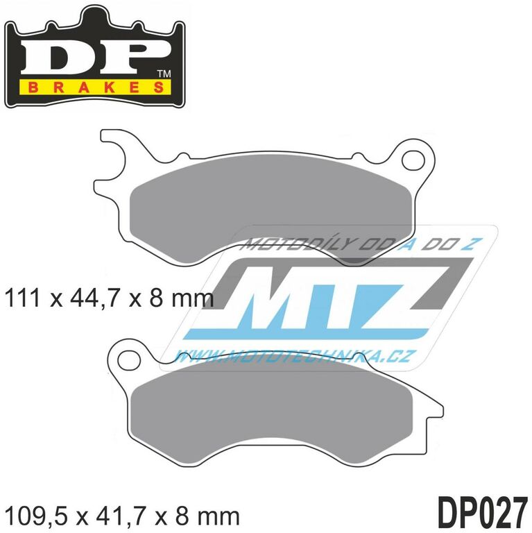 Obrázek produktu Destičky brzdové DP027 DP Brakes - směs Premium OEM Sinter DP027