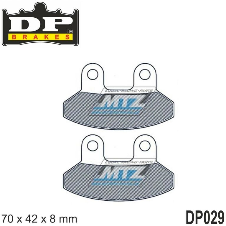 Obrázek produktu Destičky brzdové DP029 DP Brakes - směs Premium OEM Sinter (odp029) DP029