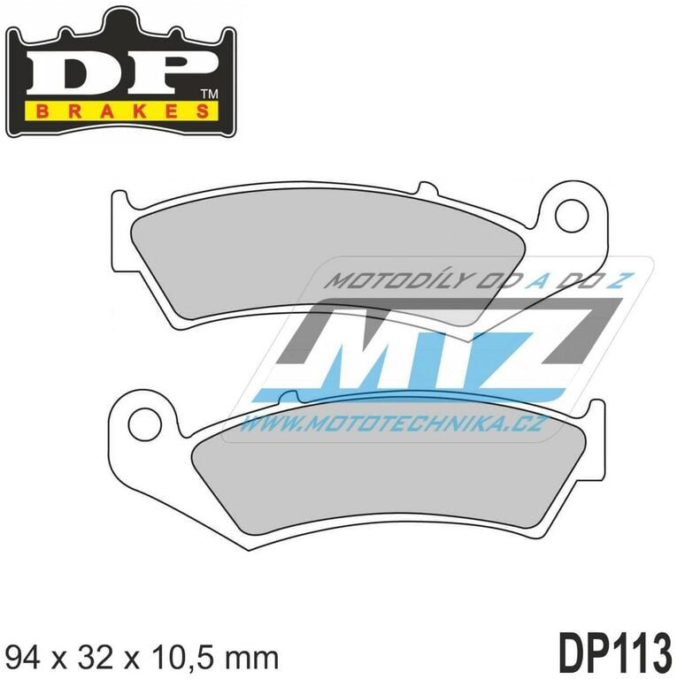 Obrázek produktu Destičky brzdové DP113 DP Brakes - směs Premium OEM Sinter (dp113) DP113