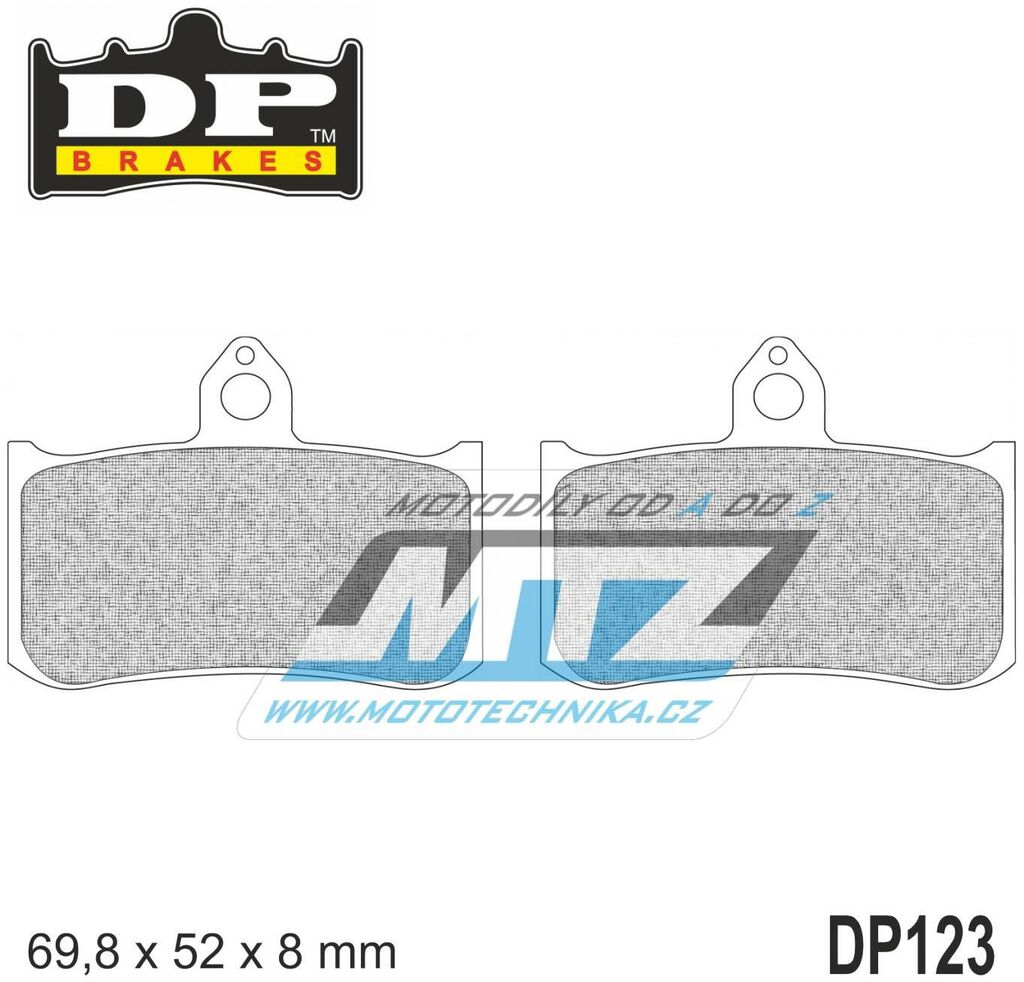Obrázek produktu Destičky brzdové DP123-RDP DP Brakes - směs RDP X-RACE Titanium (dp123) DP123-RDP