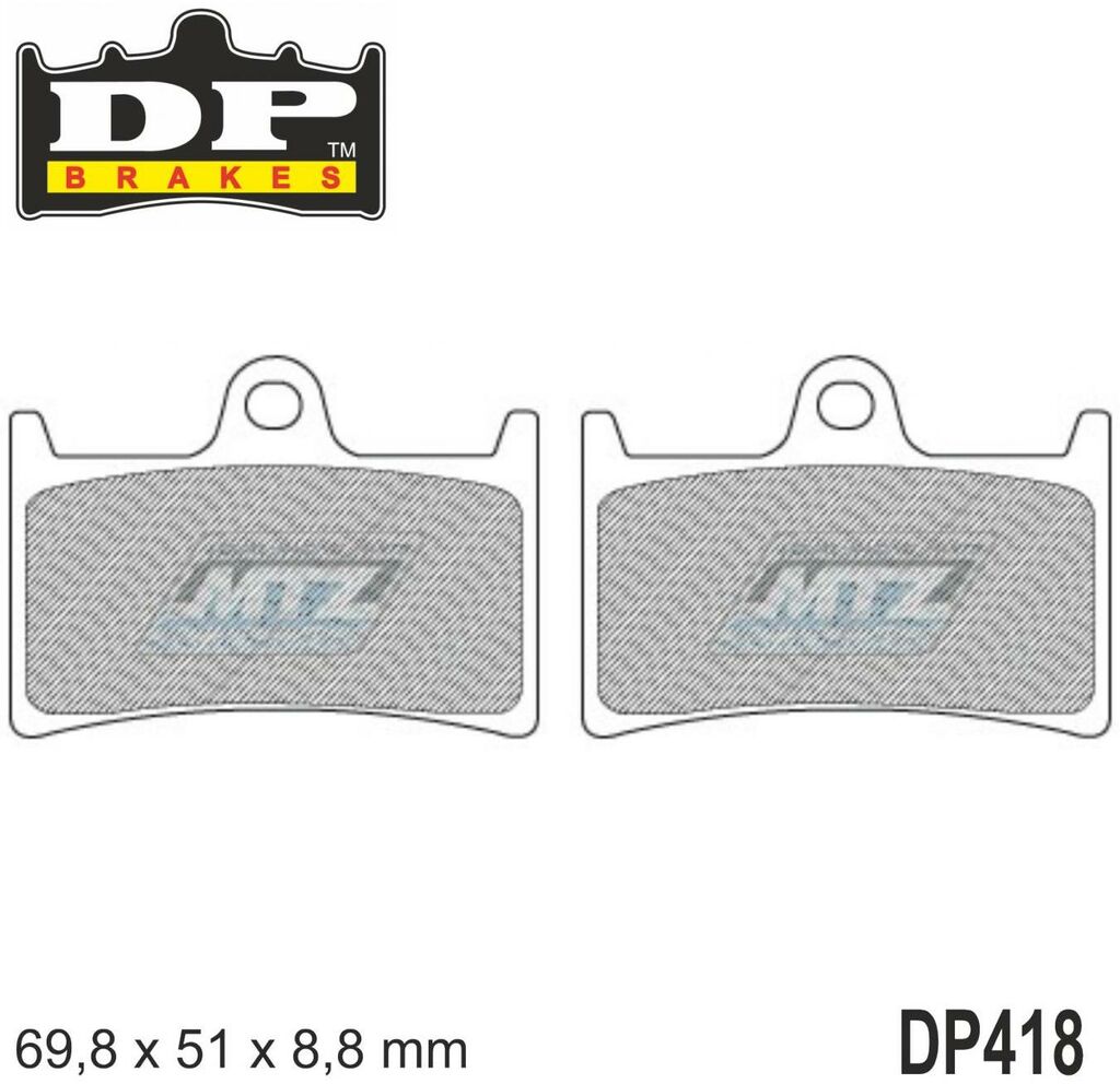 Obrázek produktu Destičky brzdové DP418-RDP DP Brakes - směs RDP X-RACE Titanium DP418-RDP