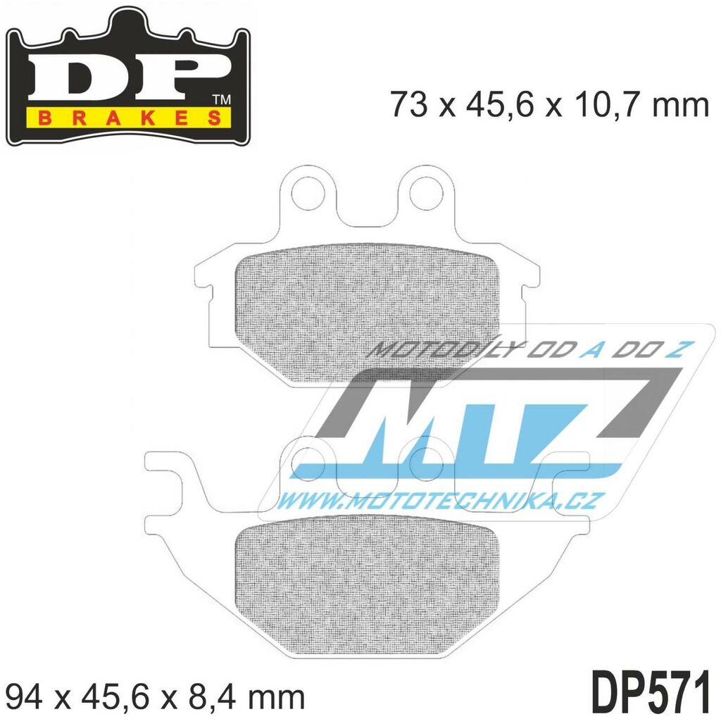 Obrázek produktu Destičky brzdové DP Brakes DP571 - směs Premium OEM Sinter (dp571) DP571