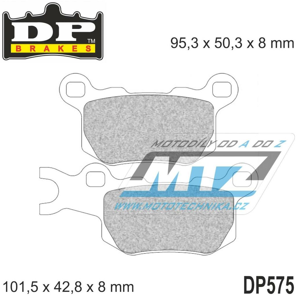 Obrázek produktu BRZDOVÉ DESTIČKY SLINUTÉ DP575 DP575