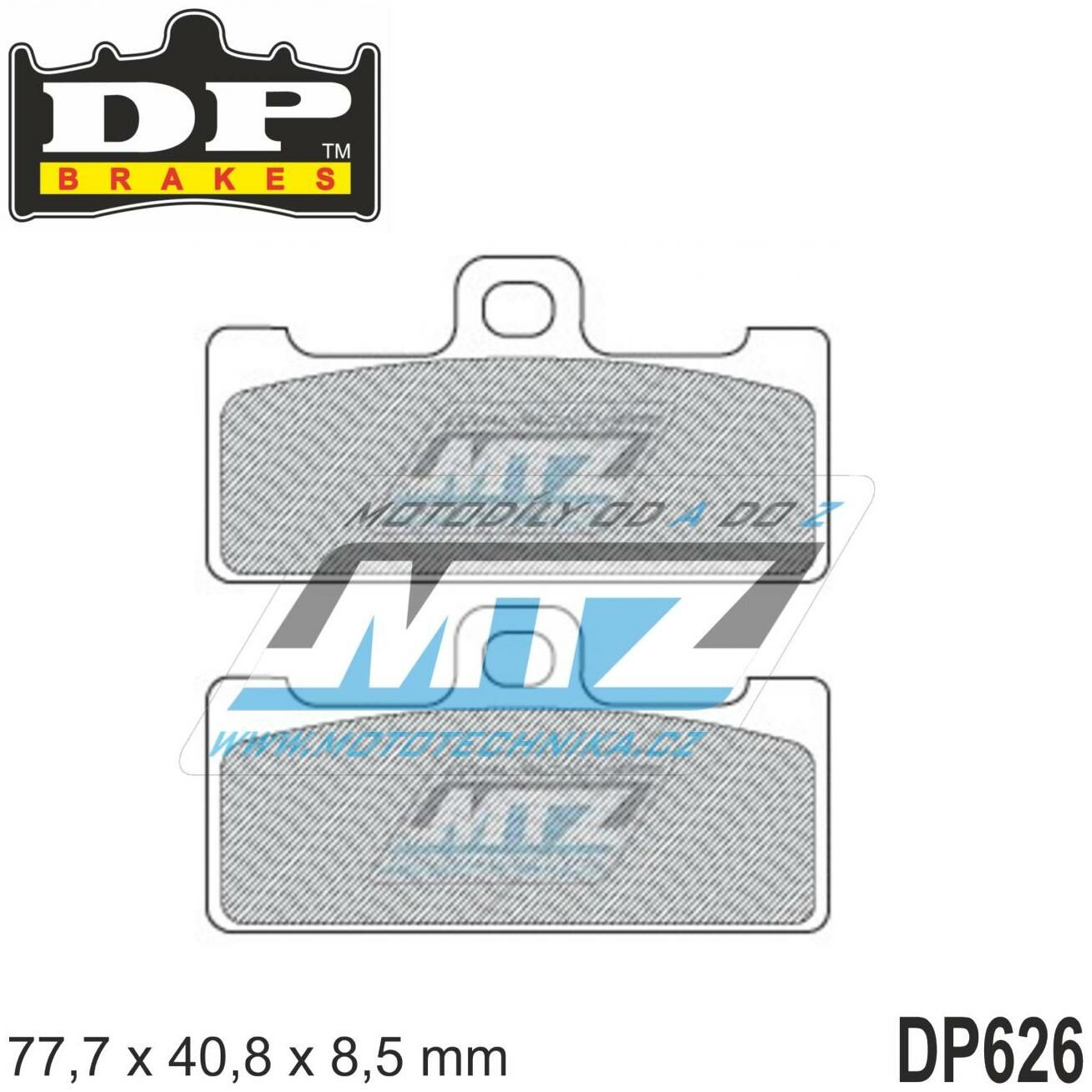 Obrázek produktu Destičky brzdové DP626-RDP DP Brakes - směs RDP X-RACE Titanium DP626-RDP