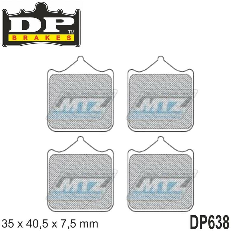 Obrázek produktu Destičky brzdové DP638-RDP DP Brakes - směs RDP X-RACE Titanium DP638-RDP