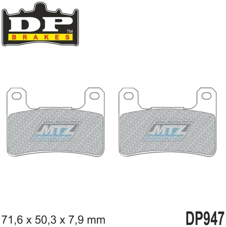 Obrázek produktu Destičky brzdové DP947-RDP DP Brakes - směs RDP X-RACE Titanium DP947-RDP