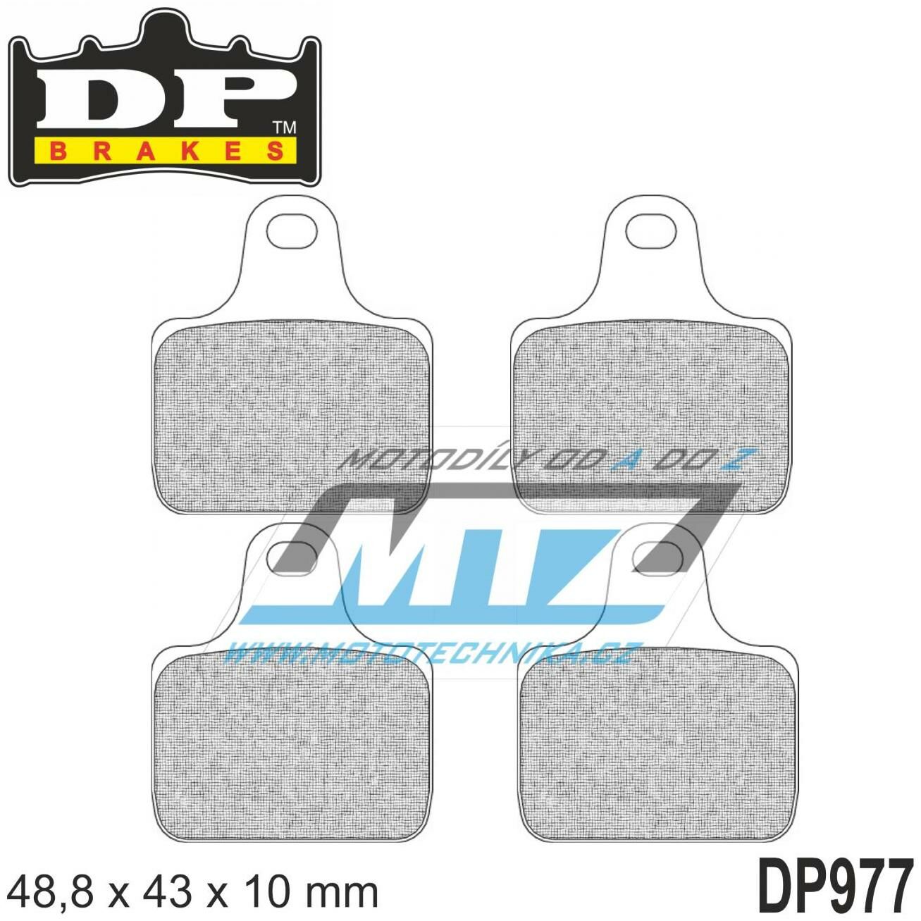 Obrázek produktu Destičky brzdové DP977-RDP DP Brakes - směs RDP X-RACE Titanium (sada 4ks) (dp977) DP977-RDP