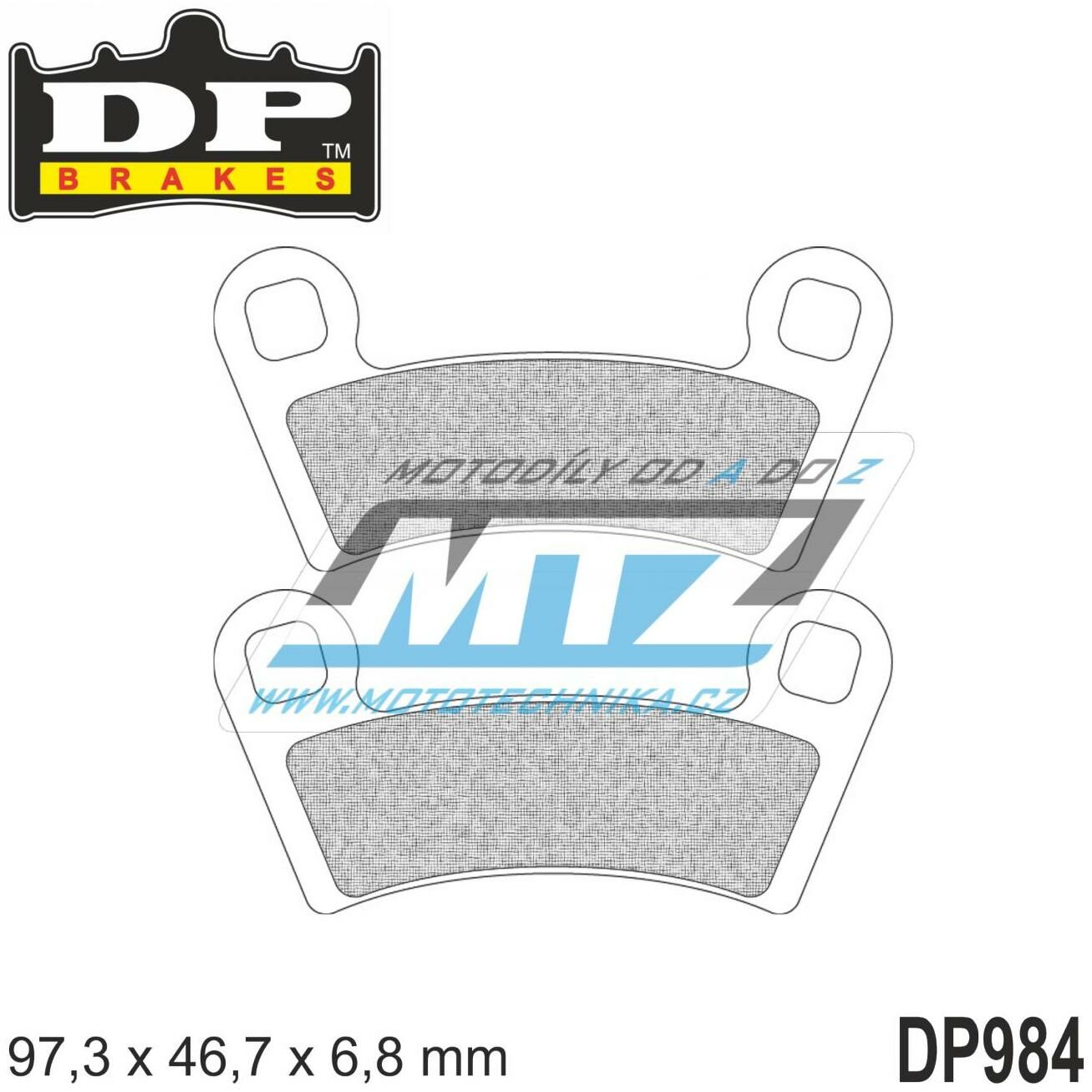 Obrázek produktu BRZDOVÉ DESTIČKY SLINUTÉ DP984 DP984