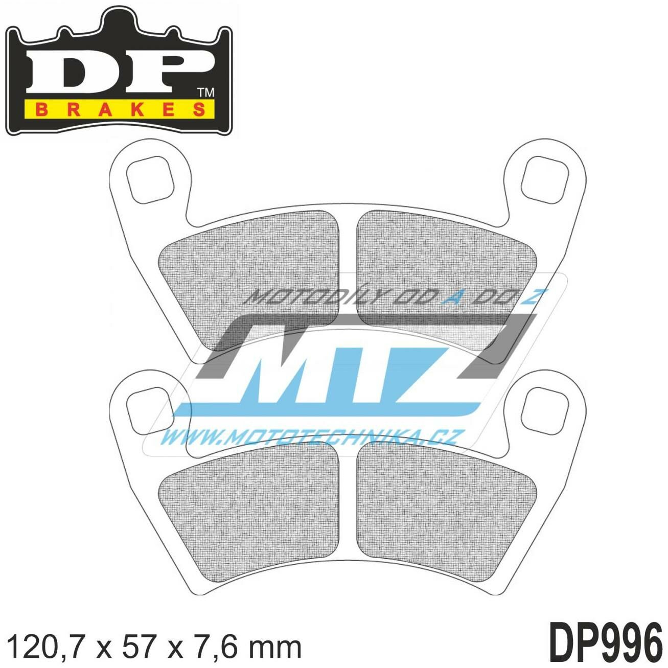 Obrázek produktu BRZDOVÉ DESTIČKY SINTRD DP996 DP996