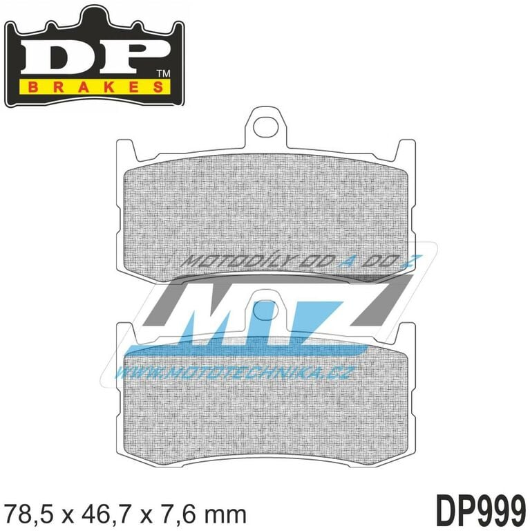 Obrázek produktu Destičky brzdové DP999-RDP DP Brakes - směs RDP X-RACE Titanium (dp999) DP999-RDP