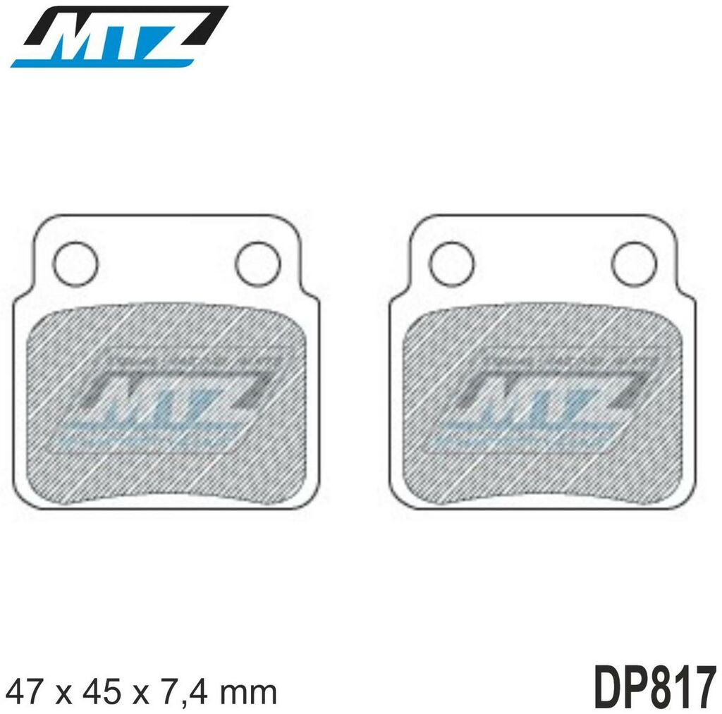 Obrázek produktu Destičky brzdové DP817-FM - MTZ směs Offroad Profi DP817-FM
