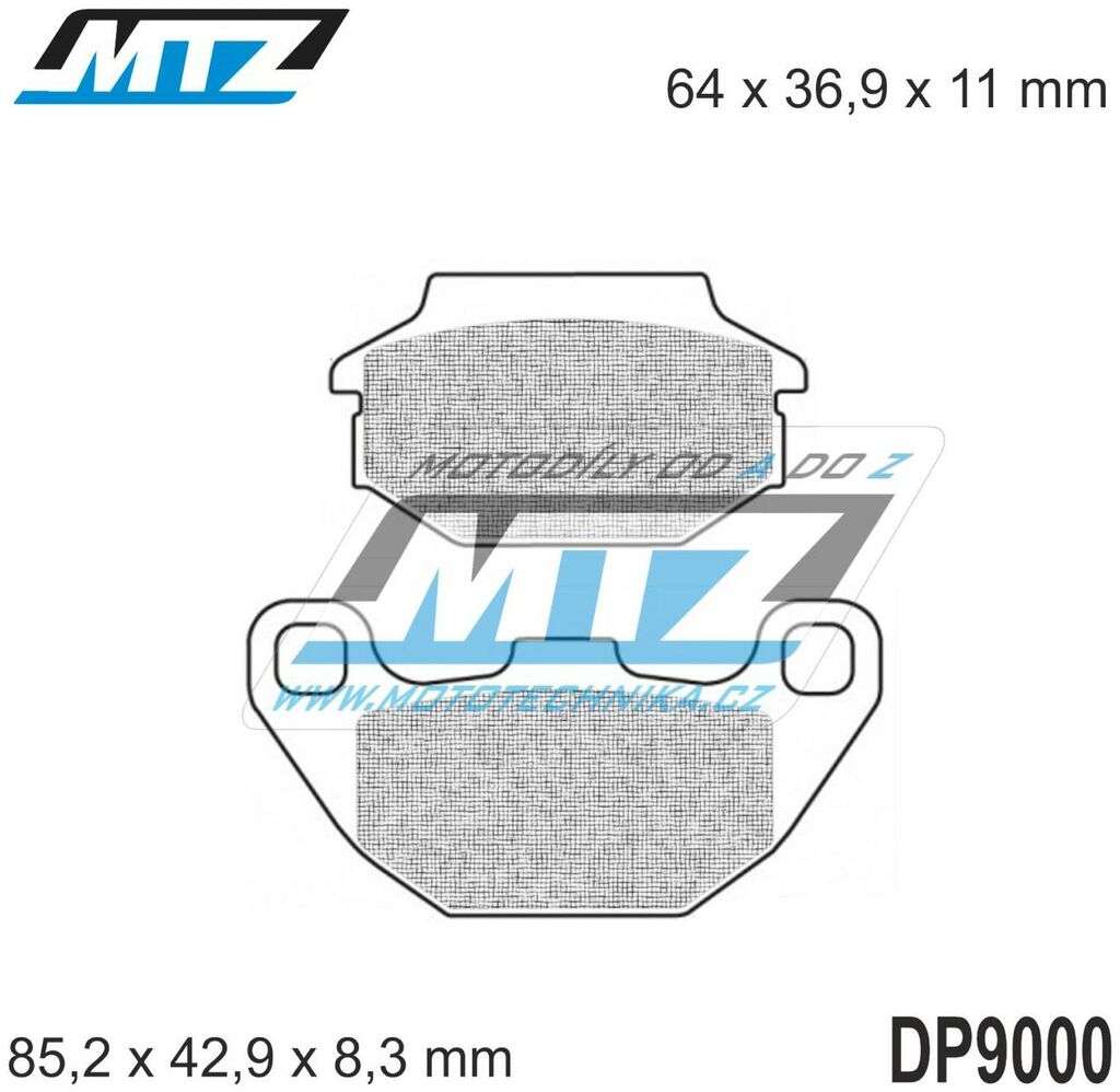 Obrázek produktu Destičky brzdové DP9000-FM - MTZ směs Offroad Profi DP9000-FM