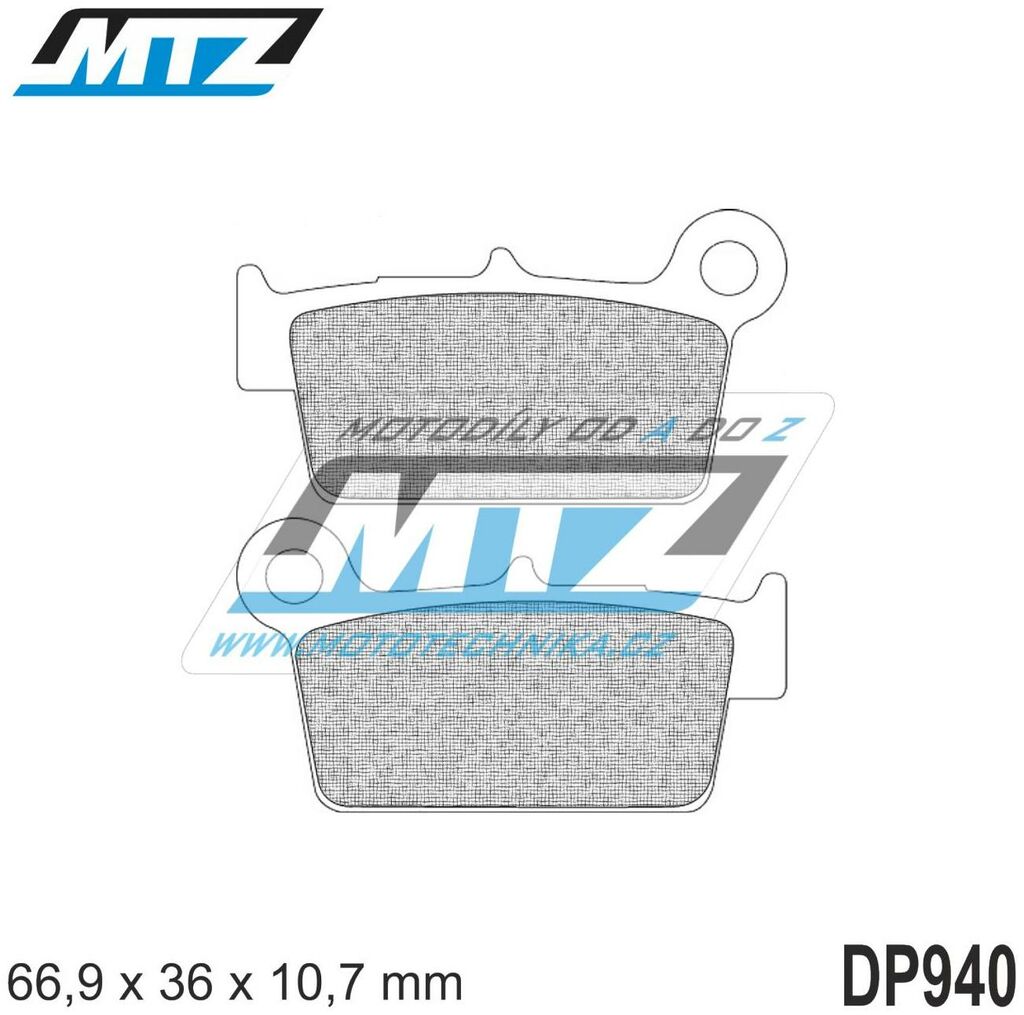 Obrázek produktu Destičky brzdové DP940-FM - MTZ směs Offroad Profi DP940-FM