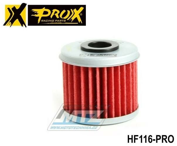 Obrázek produktu Filtr olejový HF116 (PROX) - Honda CRF250R+CRF250X+CRF450R+CRF450X+CRF150R+TRX450 + Husqvarna TE250+TC250+TCX250+ TE310+ TXC310 + Polaris 325 + Honda HM CREF250R+CRMF250 + CREF450R+CRMF450+CREX500+CRM HF116-PRO