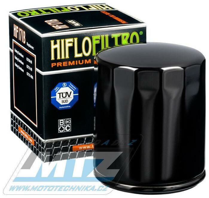 Obrázek produktu Filtr olejový HF171 (HifloFiltro) černý - Buell 1200 + Harley Davidson FLD Switchback + FLDE Deluxe + FLFB Fat Boy + FLHT Electra Glide + FLHR Road King + FLHTK Ultra Limited + FLHX Street Glide + FLS HF171B