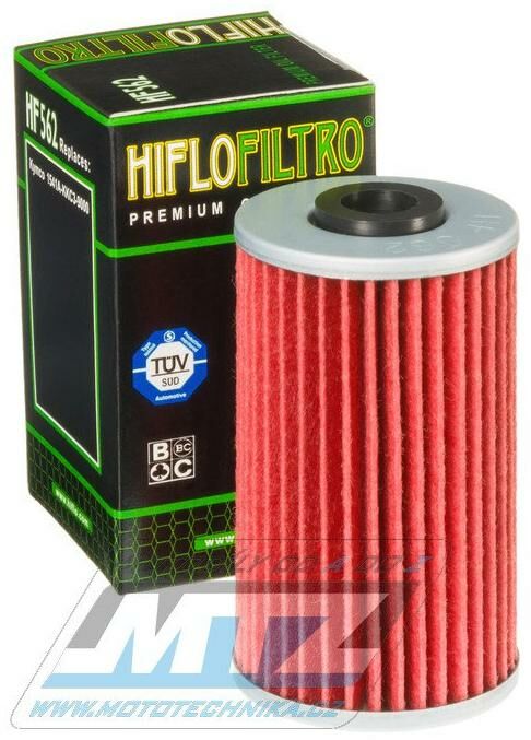 Obrázek produktu Filtr olejový HF562 (HifloFiltro) - Kymco 125 Venox + 125 Dink i.e. + 125 Grand Dink + 125i G-Dink i.e. + 150 Grand Dink + 200 Dink i.e. + 200i Yager GT (hf562) HF562