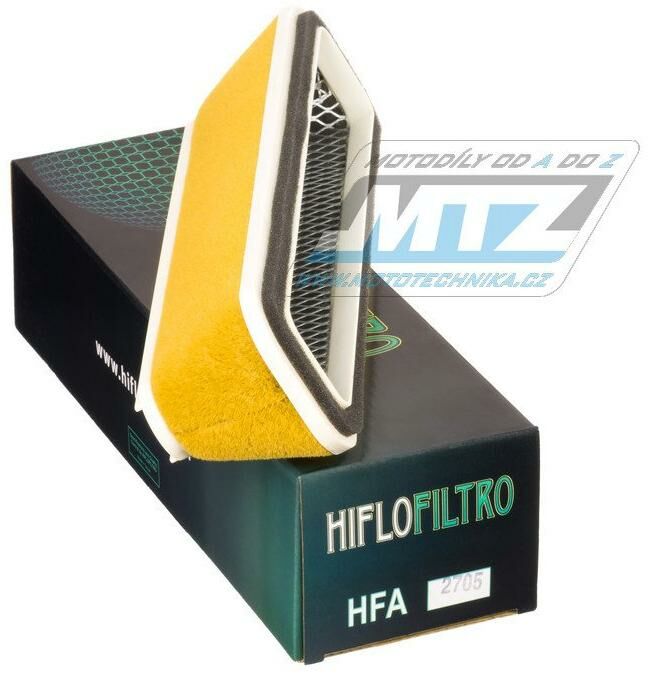 Obrázek produktu Filtr vzduchový HFA2705 (HifloFiltro) - Kawasaki  ZX750 (GPZ750 R) + ZL900 Eliminator + ZX900 (GPZ900R) Ninja + ZG1000 ConCours (GT1000) + ZL1000 Eliminator (hfa2705) HFA2705