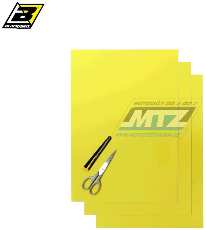 Obrázek produktu Fólie silnostěnná barevná - žlutá (balení 3 archy) BB5051-40