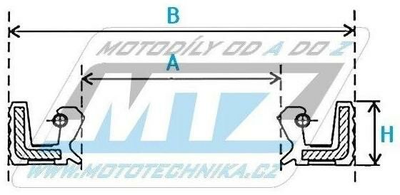 Obrázek produktu Gufero/Simerink motoru NOK/ARS - rozměry 25x62x8mm 41.2-25M38