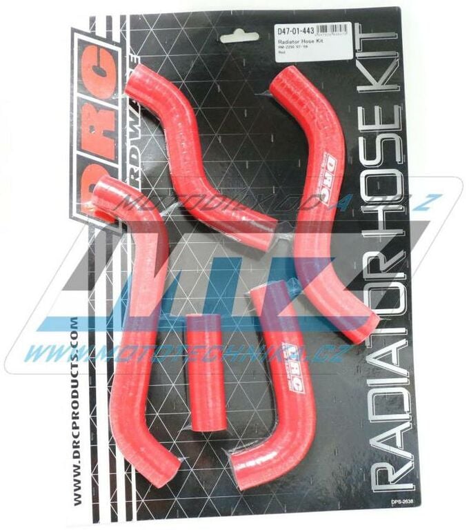 Obrázek produktu Hadice chladiče DRC RADIATOR HOSE KIT - DRC D47-01-443 - Suzuki RMZ250 / 07-09 - červené (sada 5ks) DF4701443