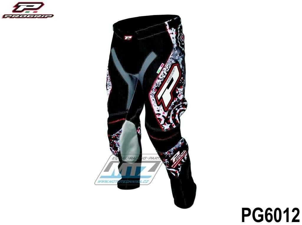 Obrázek produktu Kalhoty motokros PROGRIP 6012 TOP LINE RINGS - černo-bílé - velikost 30 PG6012-RI-30