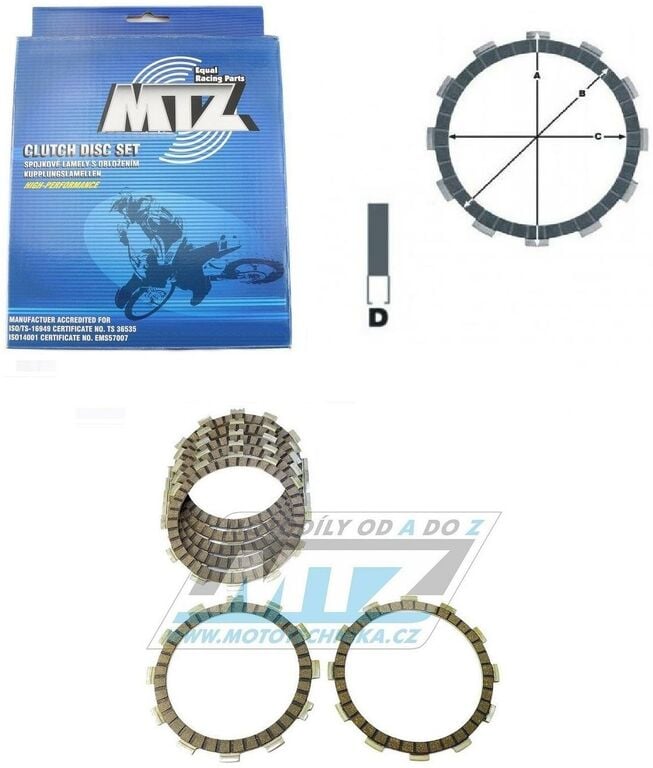 Obrázek produktu Lamely spojkové třecí (s obložením) MTZ 885-D3402-7 - Suzuki VS600GL,GLU Intruder+DR650R,RU+DR650RE,REU+SV650+SV650S+VS750GLF Intruder+VS750GLP Intruder+VL800 Intruder C800+VL800 Volusia+VS800GL Intru 885-D3402-7