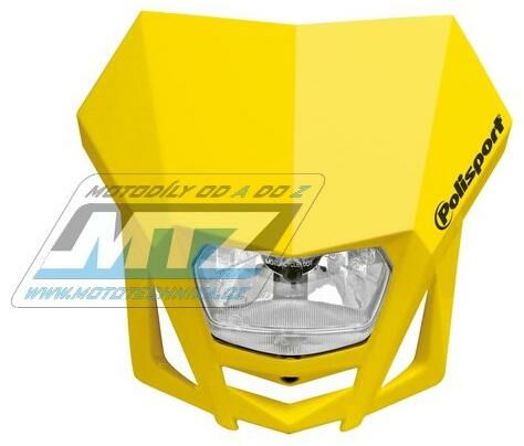 Obrázek produktu Maska přední Polisport LMX (se světlem / žárovka H4) - žlutá (ps8657600003) PS8657600003