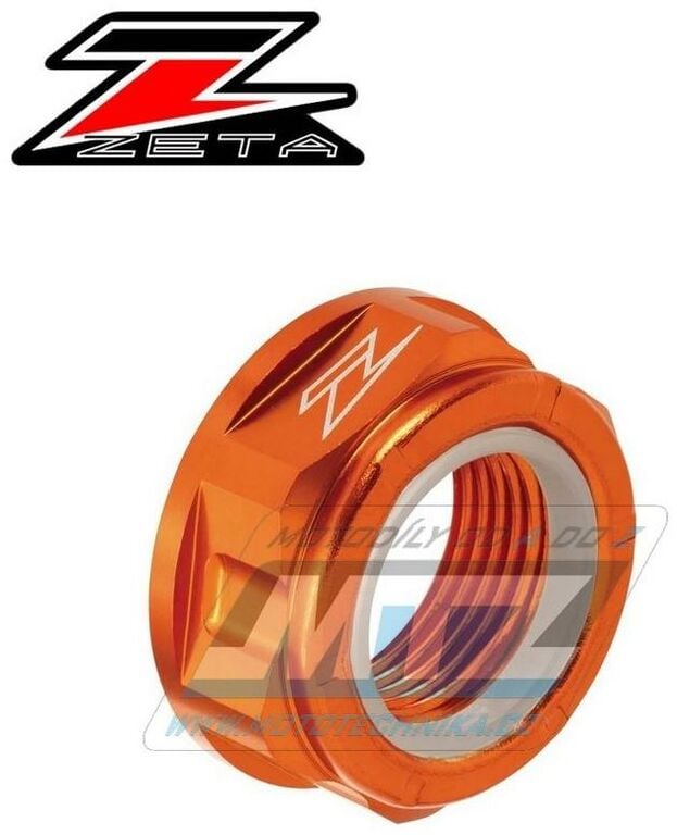 Obrázek produktu Matice osy zadního kola ZETA ZE93-8043 - Yamaha YZ125+YZ250+YZF250+YZF400+YZF426+YZF450 + WRF250+WRF400+WRF426+WRF450 + WR250X+WR250R + KTM 85SX + SX+SXF+EXC+EXCF + Husqvarna TC+FC+TE+FE+FX - oranžová ZE938043